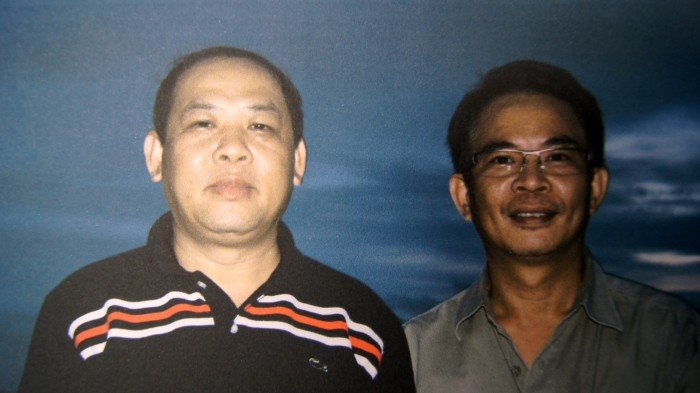 A rare photograph of wildlife crime kingpin Vixay Keosavang, left, with his former lieutenant, Chumlong Lemtongthai. Chumlong is currently serving a 30-year prison sentence in South Africa. Photo supplied by Julian Rademeyer